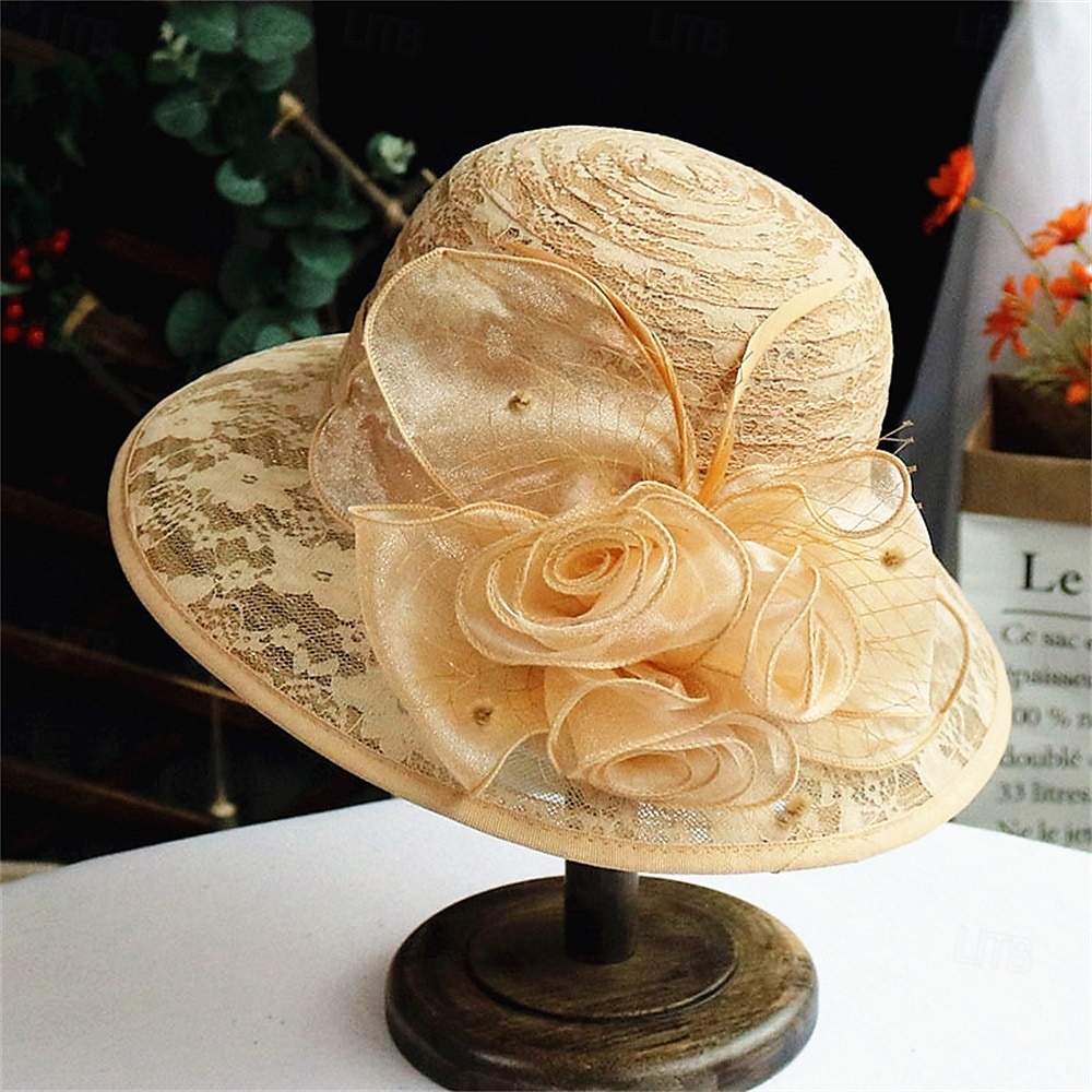 Hats Polyester Napszemüveg Esküvői Ünnep Teás Party Lovas Verseny Koktél Elegáns Vintage Napvédelem Virágfejdísszel 2025 - $19.99 –P11