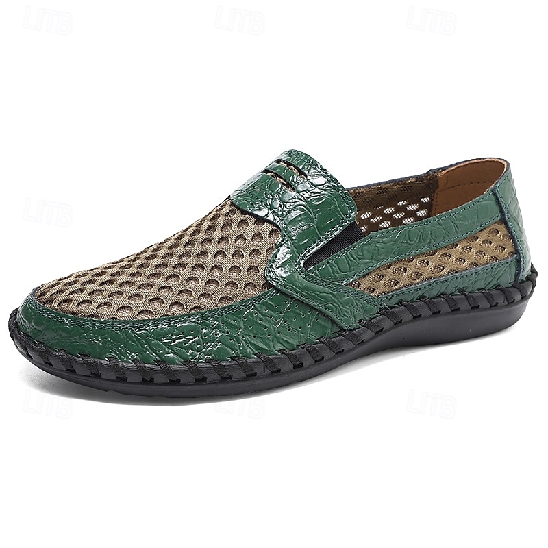 ανδρικά slip-on loafers με μοτίβο κροκόδειλου - κομψά επαγγελματικά & casual παπούτσια με ανάγλυφο σχέδιο από ψεύτικο δέρμα 2025 - $32.99 –P1
