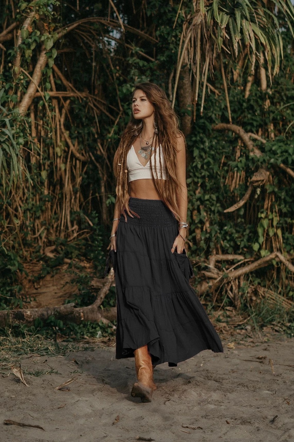 Retrò Vintage Medievale Rinascimento Maxi Gonna Fiera del Ren Vichinghi Elfico Elastico in vita Ispirato alla Reggenza Tinta unica Per donna Fantasia Mascherata Vacanza Casual Quotidiano LARP Adulti del 2025 a AU $31.59 –P14