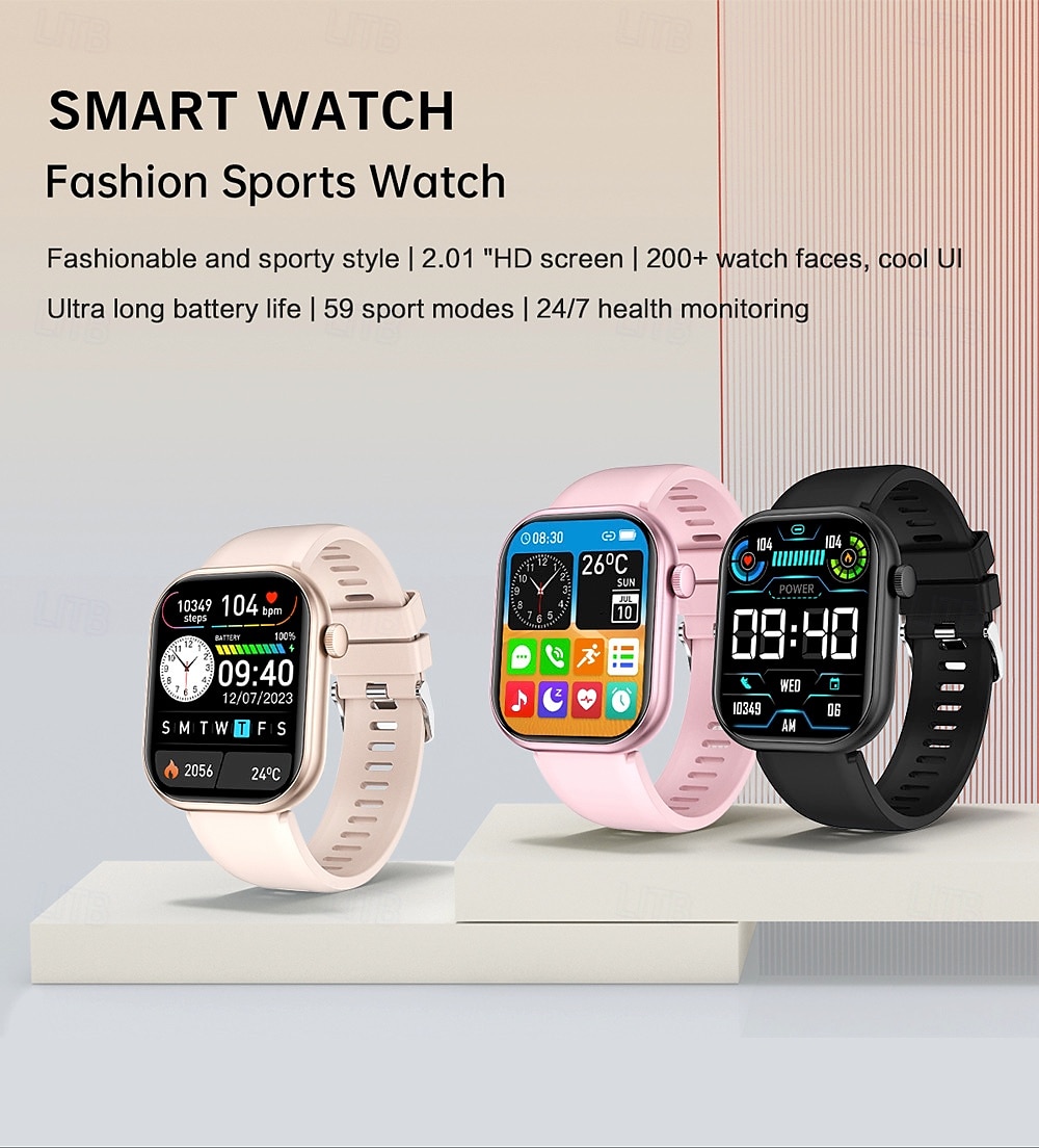 696 G20PRO Smart Watch 2.01 inch Smartwatch Fitness Running Watch Bluetooth ECG+PPG Pedometer Call Reminder Compatible with Android iOS Women Men Hands-Free Calls Message Reminder IP 67 41mm Watch 2025 - $32.99 –P1