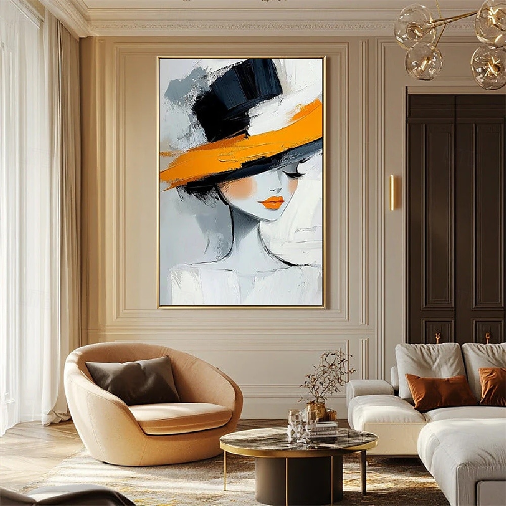 flicka oljemålning handmålade kvinnor abstrakt canvas konst oljemålning flicka oljemålning för vardagsrum sovrum heminredning väggkonst texturerad flicka firgure målning 2025 - $116.99 –P3