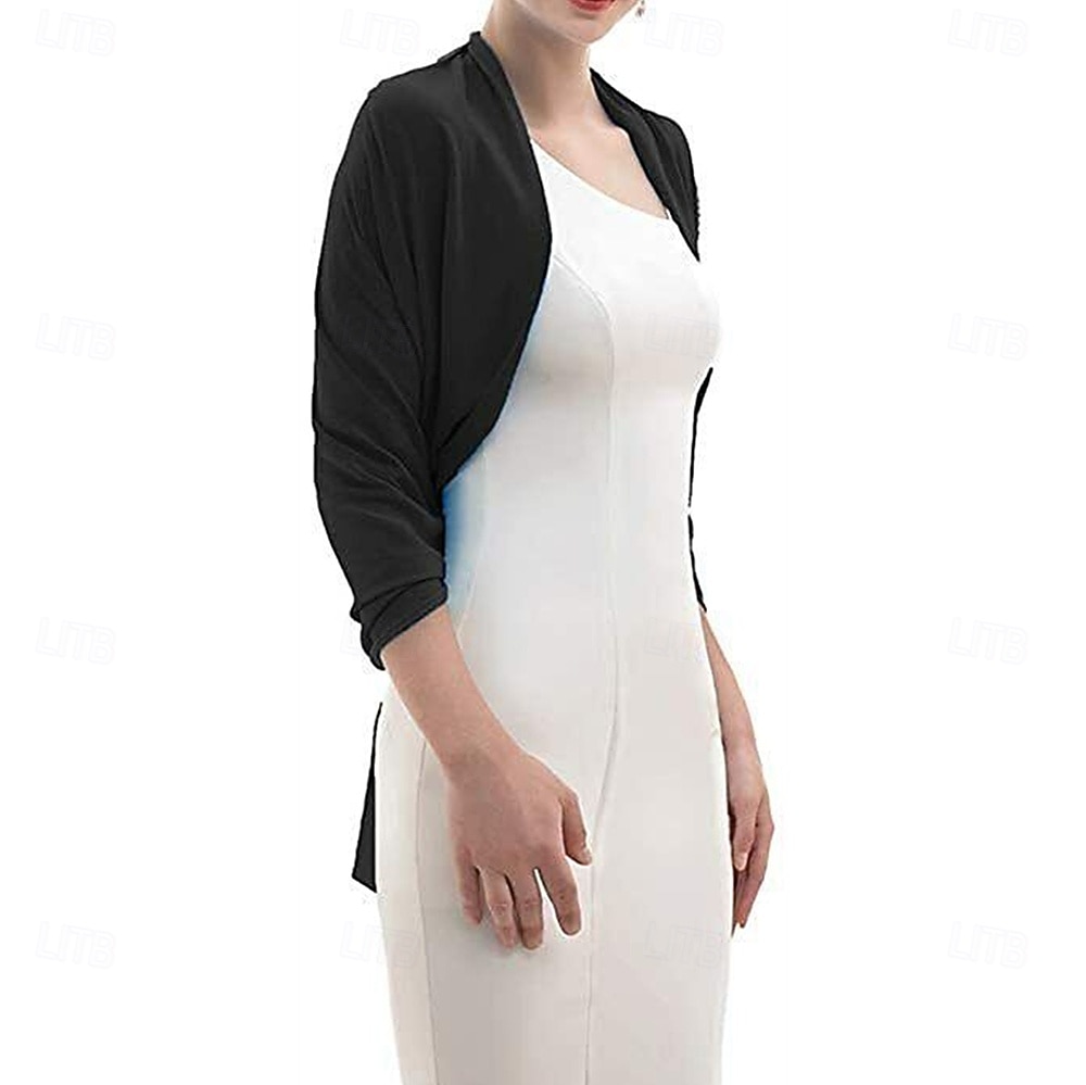 Women's Wrap Elegant Sleeveless Chiffon Wedding Wraps With Pure Color For Party Spring & Summer 2026 - $17.49 –P5