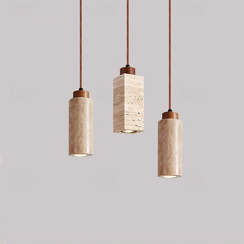 18 cm Design de Lanterne Suspendue Formes Géométriques Suspension Pierre Style Artistique Style Formel Le style rétro ancien Traditionnel / Classique 110-120V 220-240V de 2025 ? $102.99 –P1