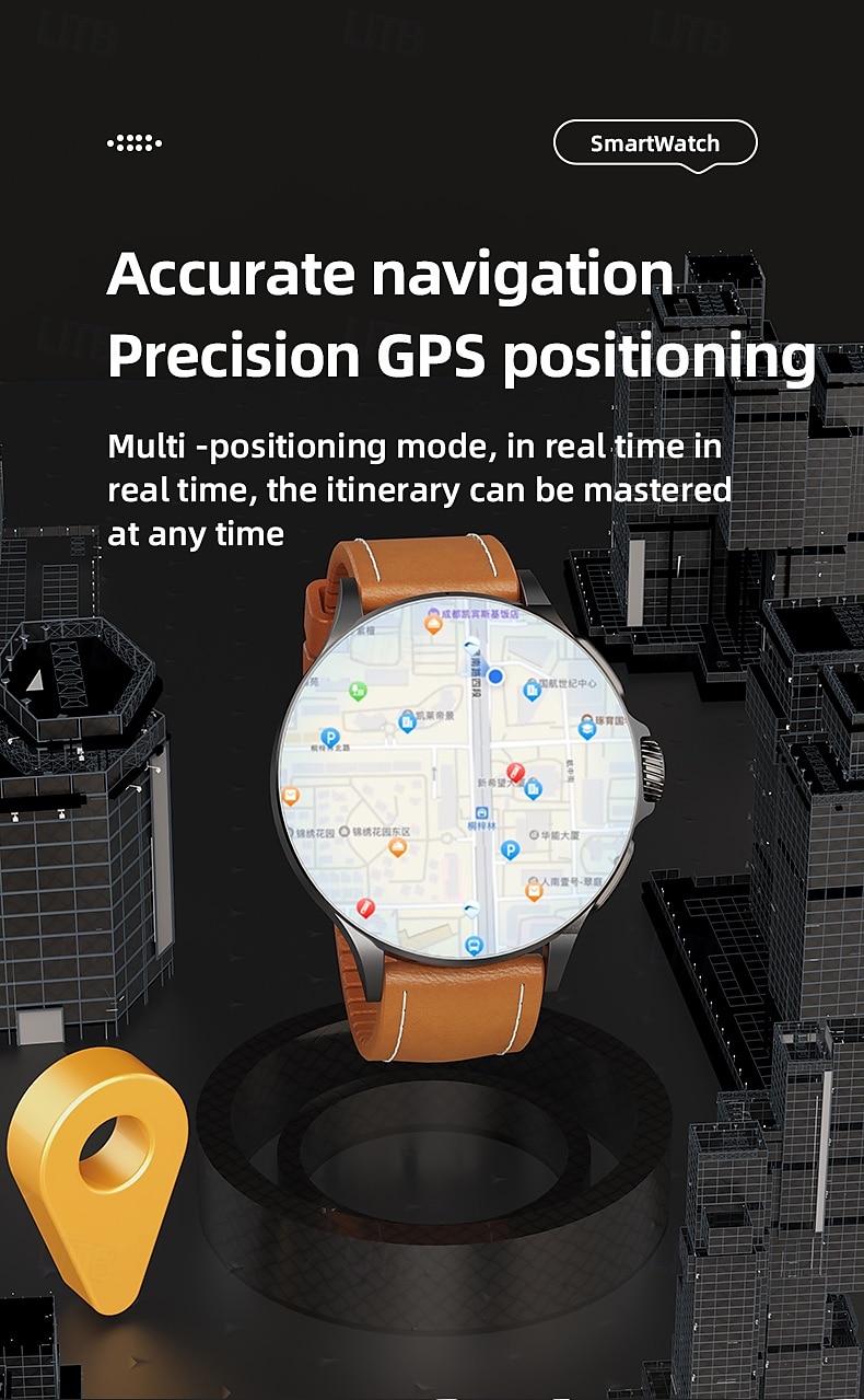 2025年 iMosi 4G SIM スマートウォッチ WiFi GPS 心拍数モニター ブルートゥース Android iOS 1880mAhバッテリー 1.95  コレクション – $114.99 –P12