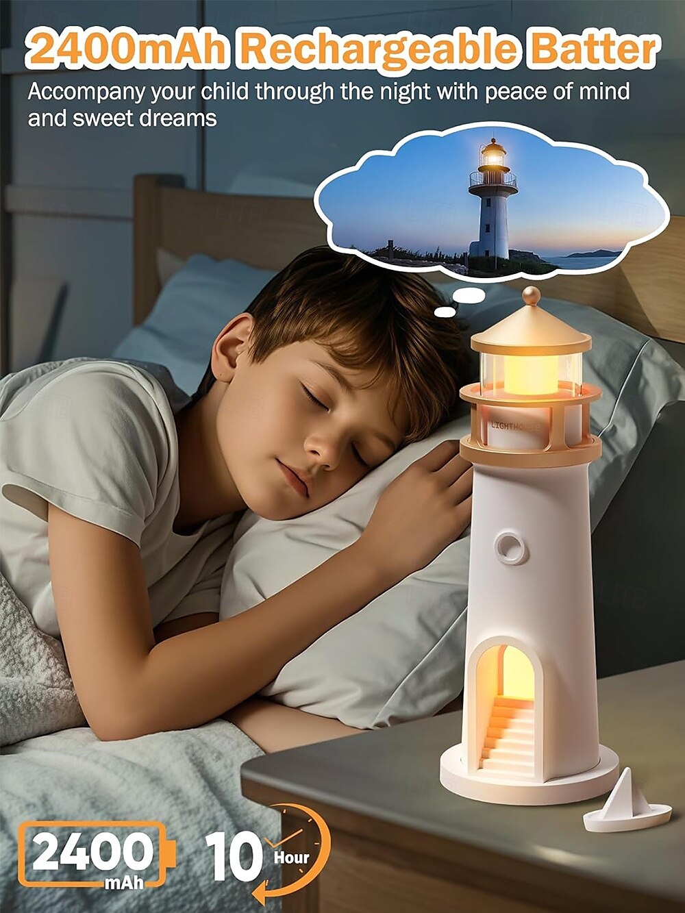 LED Night Lights Spotlights Moon Lamp Projector Night LightLighthouse Decor Light Night Light for KidsMoon Light Galaxy Projector Rechargeable LED Aesthetic Table Lamp Christmas Birthday Gifts for Kids Boys Girl 2025 - $40.99 –P2