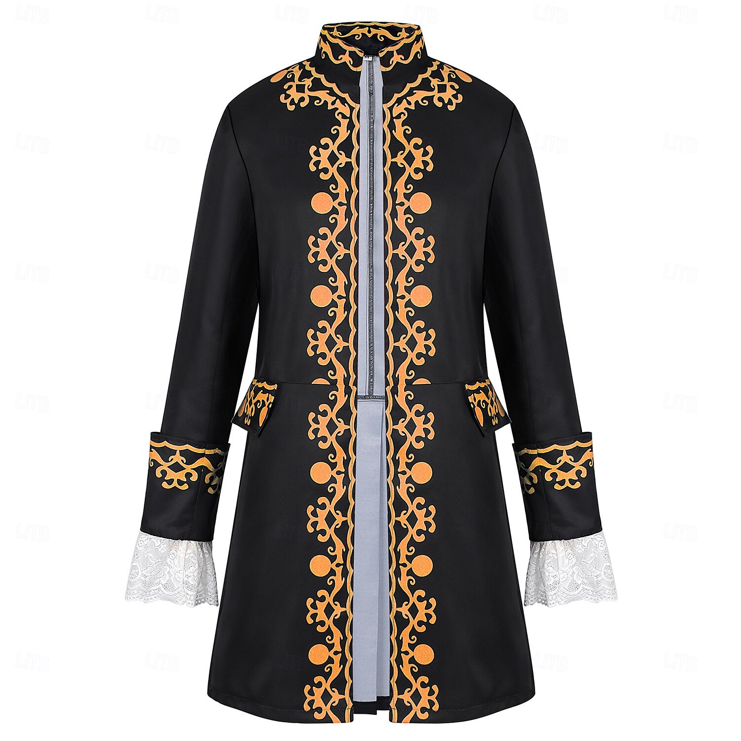 Retro / vintage Kostymer i middelalderstil Steampunk Jakke tailcoat Ytterklær Prins Adelsmann Helfarge Herre Steampunk Karneval Maskerade Fest / aften Voksne Frakk 2025 - $37.99 –P3