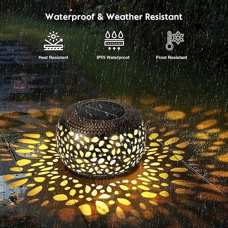 1/2 st. zonne-led tuinlamp lantaarn waterdicht buiten decoratie holle retro metalen zonnelamp moederdag cadeau voor tuin tuin veranda gazon en binnen desktop decoratie 2026 - $23.99 –P5