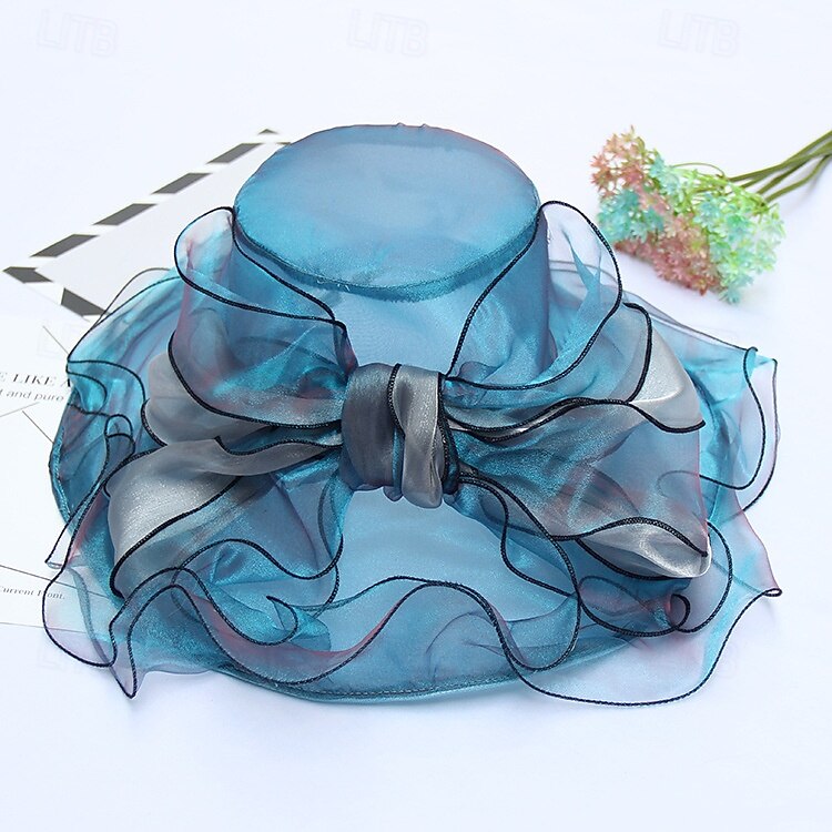 Kopfstück Organza Hochzeit Abendgesellschaft Elegant Hochzeit Mit Tüll Kopfschmuck Kopfbedeckung 2025 - $27.99 –P9