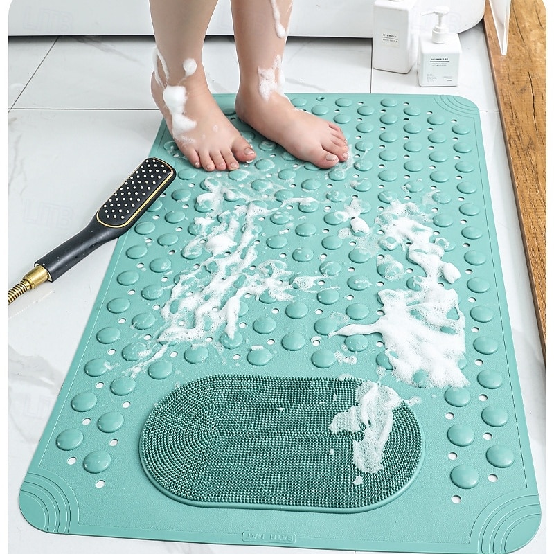 1 tappetino antiscivolo in gomma per il bagno - tappetino per piedi da doccia con fori di drenaggio &ventose - per bagno cucina lavanderia &camera da letto - adatto a superfici bagnate - regalo del 2025 a $15.99 –P3