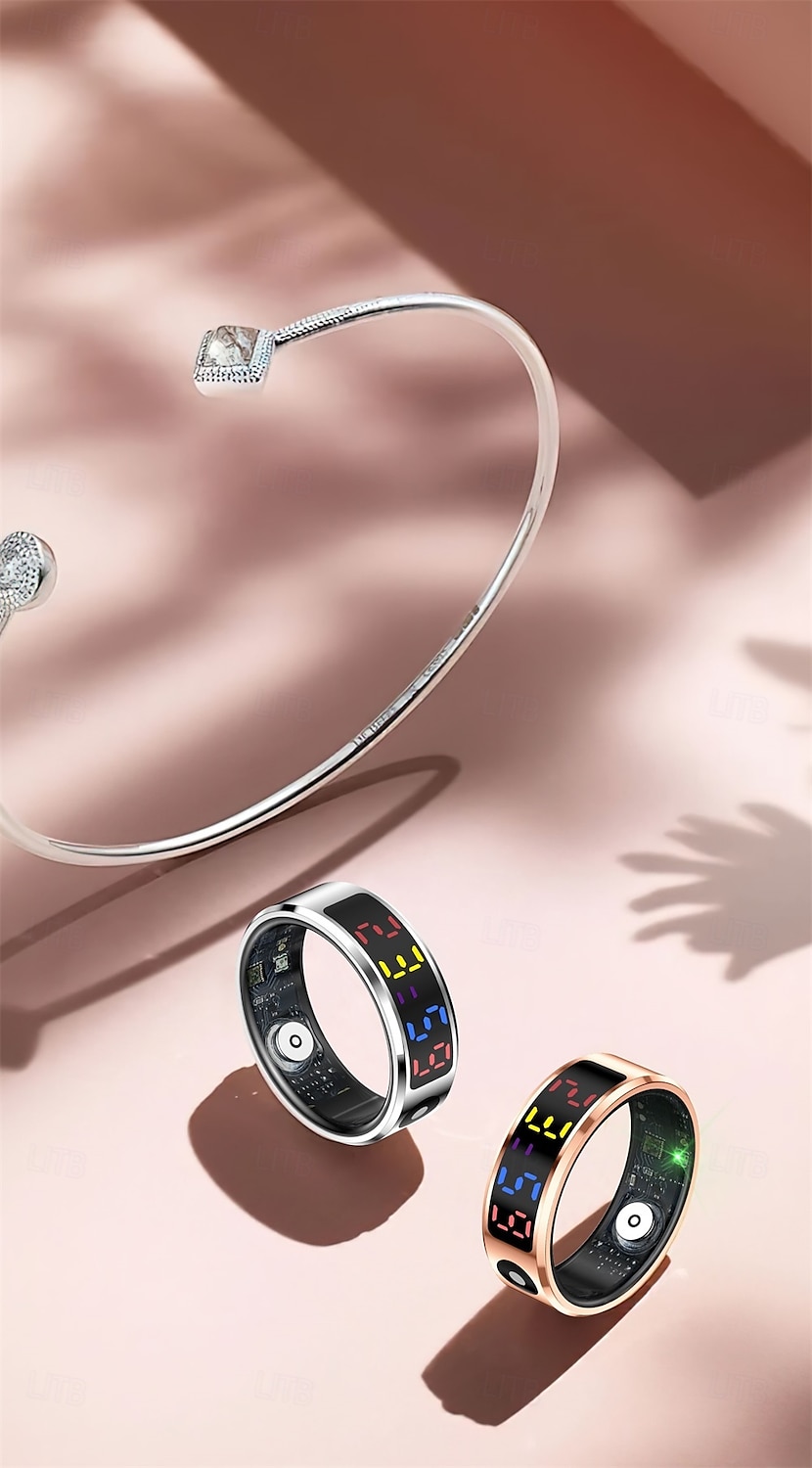 R12 Smart Ring Men Women LED Display Screen Gift Ring Heart Rate Blood Oxygen Monitor Multi Sport Modes 2025 - $59.99 –P13