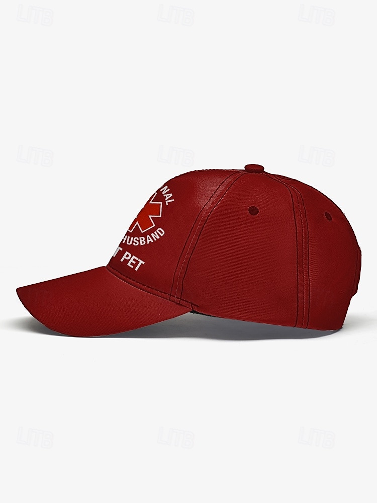 grappige 'emotionele steun echtgenoot' honkbalpet - verstelbare katoenen vaderhoed, geborduurd ontwerp, casual cadeau voor mannen, dagelijks gebruik 2025 - $14.99 –P4