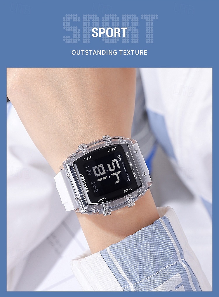 SKMEI 2409 Waterproof Electronic Watch Luxury Outdoor Countdown Stopwatch Digital Wristwatch For Man Women Calendar Led Light Silicone Watch 2025 - $31.99 –P6
