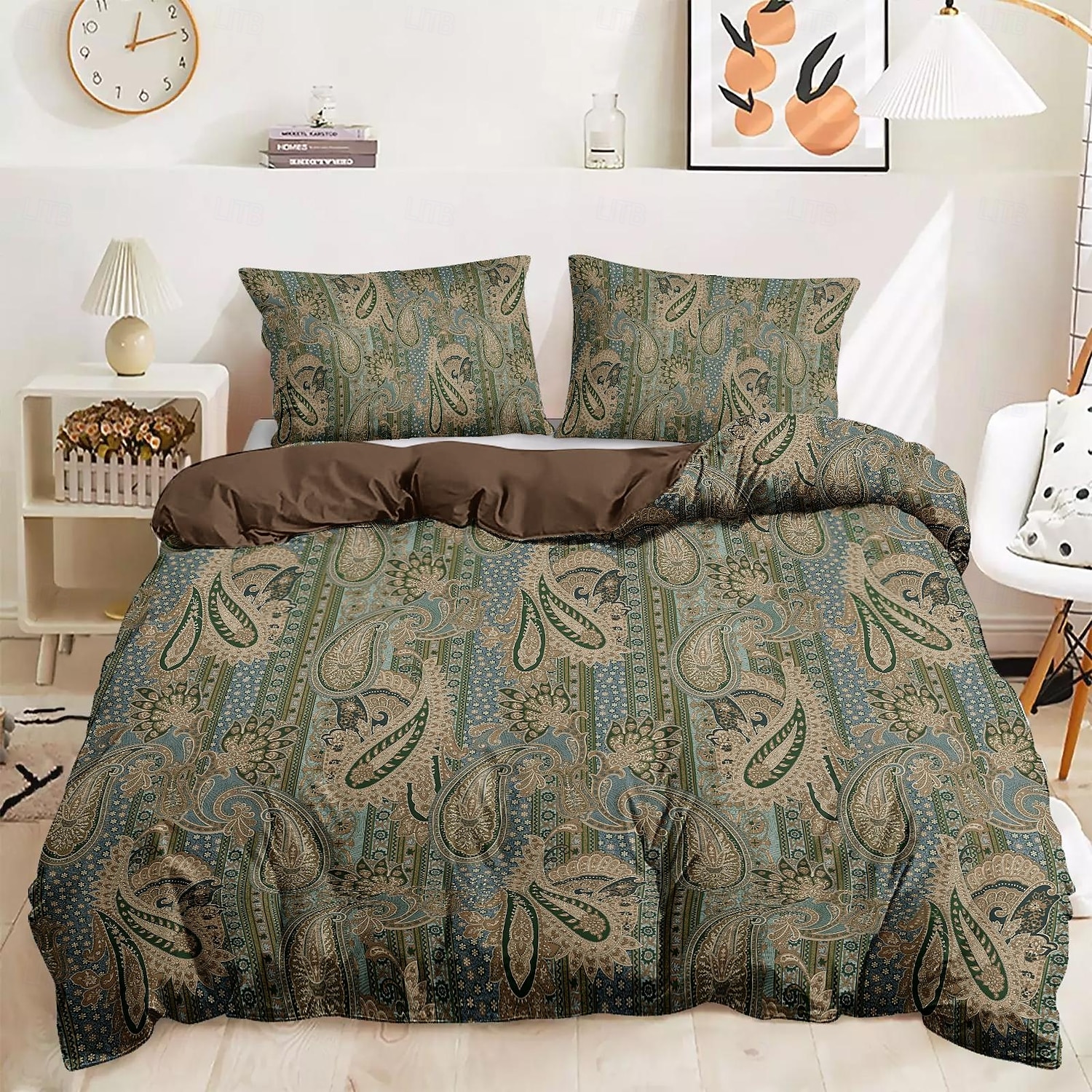 Ensemble de housse de couette bohémien 100 % coton literie douce et respirante avec motif noir et blanc housse de couette légère et durable confortable pour toutes les saisons facile à entretenir de 2025 ? $60.99 –P8