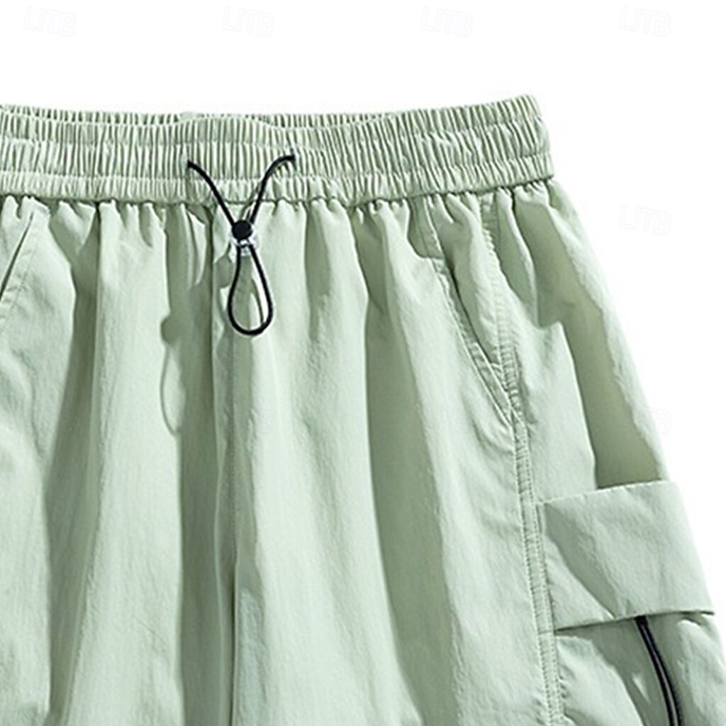 Hombre Pantalón Corto Cargo Pantalón corto Bermudas Pantalones cortos casuales Cintura elástica Multi bolsillo Pierna recta Plano Transpirable Dispersor de humedad Longitud de la rodilla Exterior 2025 - $20.99 –P2