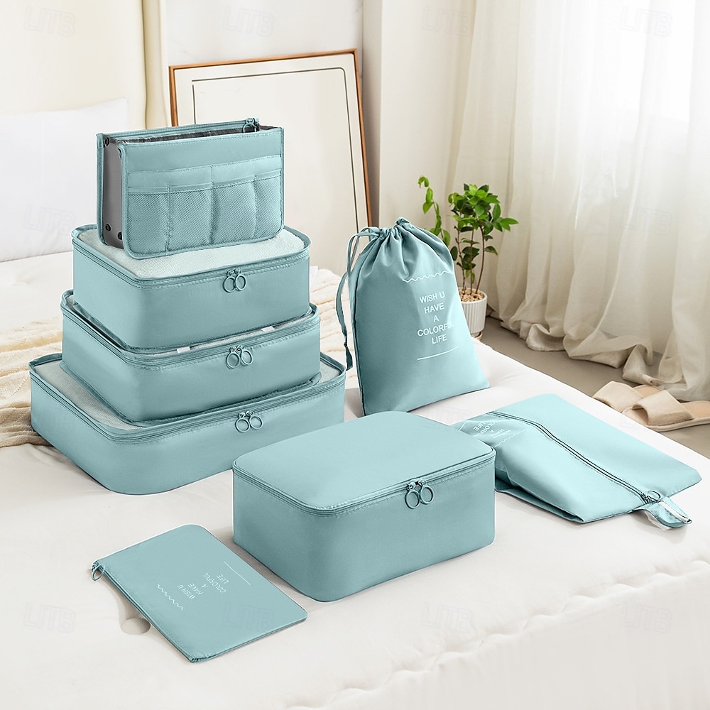 compressie packing cubes voor het opbergen van reisbagage en rugzakorganizers ruimtebespaarders, digitale, toiletartikelen en make-up organizers, kleding, schoenen, reistassensets 2025 - $13.99 –P7