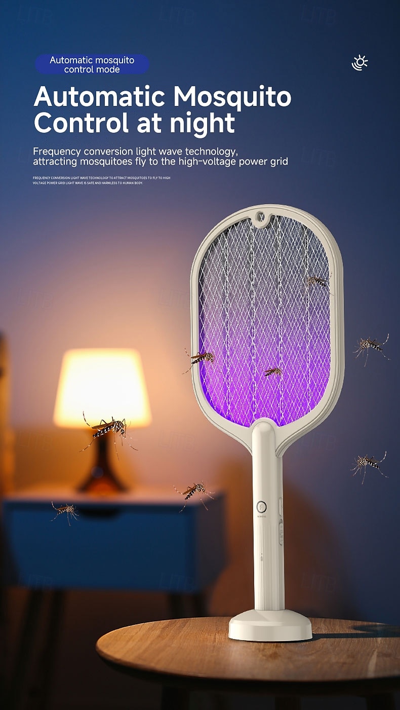Handheld Electric Mosquito Swatter – Rechargeable Fly Zapper Racket for Indoor Household Insect Control 2025 - $31.99 –P5