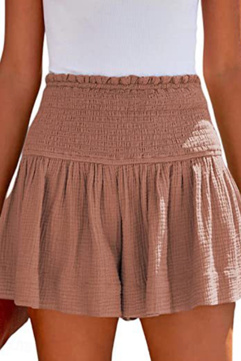 Pentru femei Pantaloni scurți inspirați din in Pantaloni Scurți Pantaloni Șic Stradă Casual Scurt Natural Simplu Talie elastică Confortabil Exterior Comfortabil Stradă Purtare Zilnică Migdală Gri 2025 - $16.99 –P18