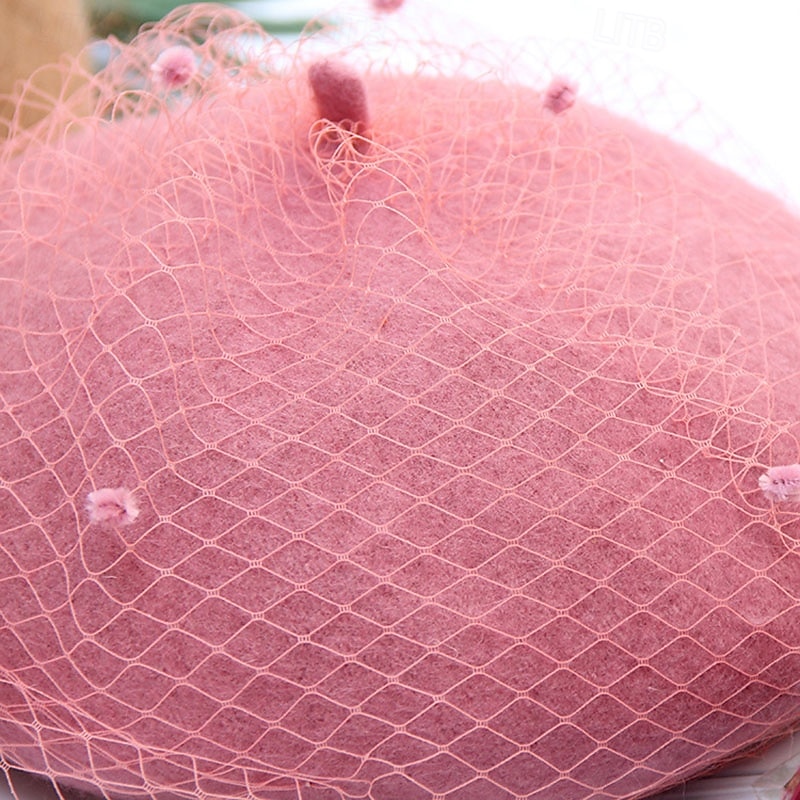 Головные уборы Полиэстер Берет Федора Широкополая шляпа День рождения Повседневные Праздники Элегантный стиль Винтаж Простой С Чистый цвет Планка Заставка Головной убор 2026 - $33.99 –P3