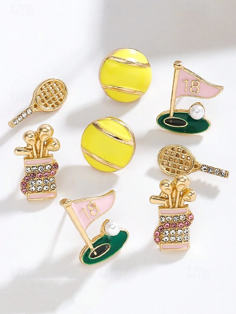 golf - tematikus fülbevaló csillogó díszítéssel - elegáns és szórakoztató golf - szerető nők a golfpályán és azon kívül 2025 - $11.99 –P6