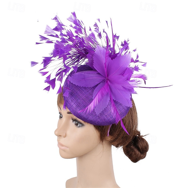 accessoire Imitation Lin Plumes Mariage Soirée Élégant Mariage Avec Plume Casque Couvre-chef de 2025 ? $27.99 –P9