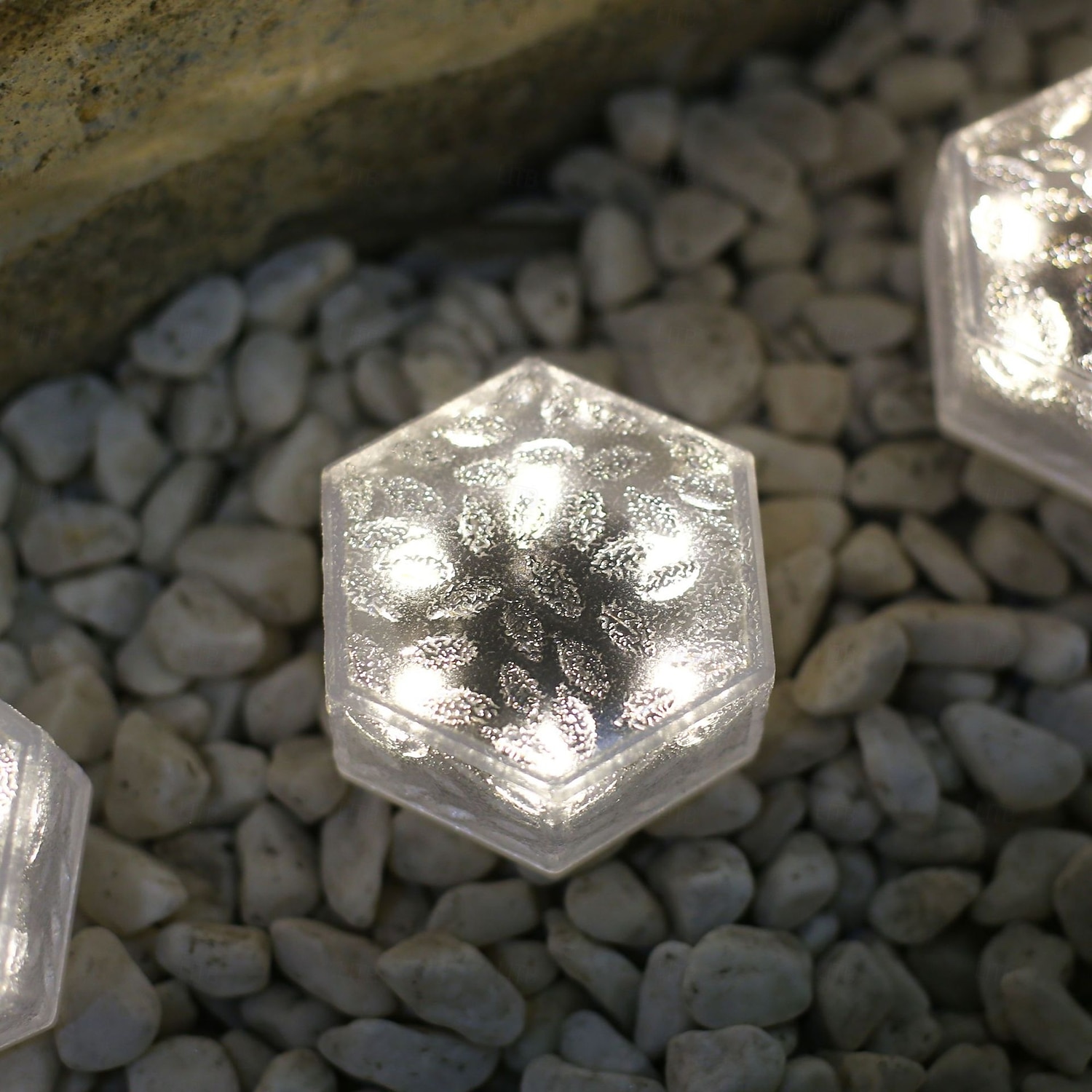 lampy solarne zewnętrzne lampy w kształcie kostek lodu wodoodporne lampy zewnętrzne, oświetlenie ścieżek, utrzymują oświetlenie ogrodu, krajobrazu, ścieżki, podwórka, patio przez 10 godzin 2025 - $9.99 –P5
