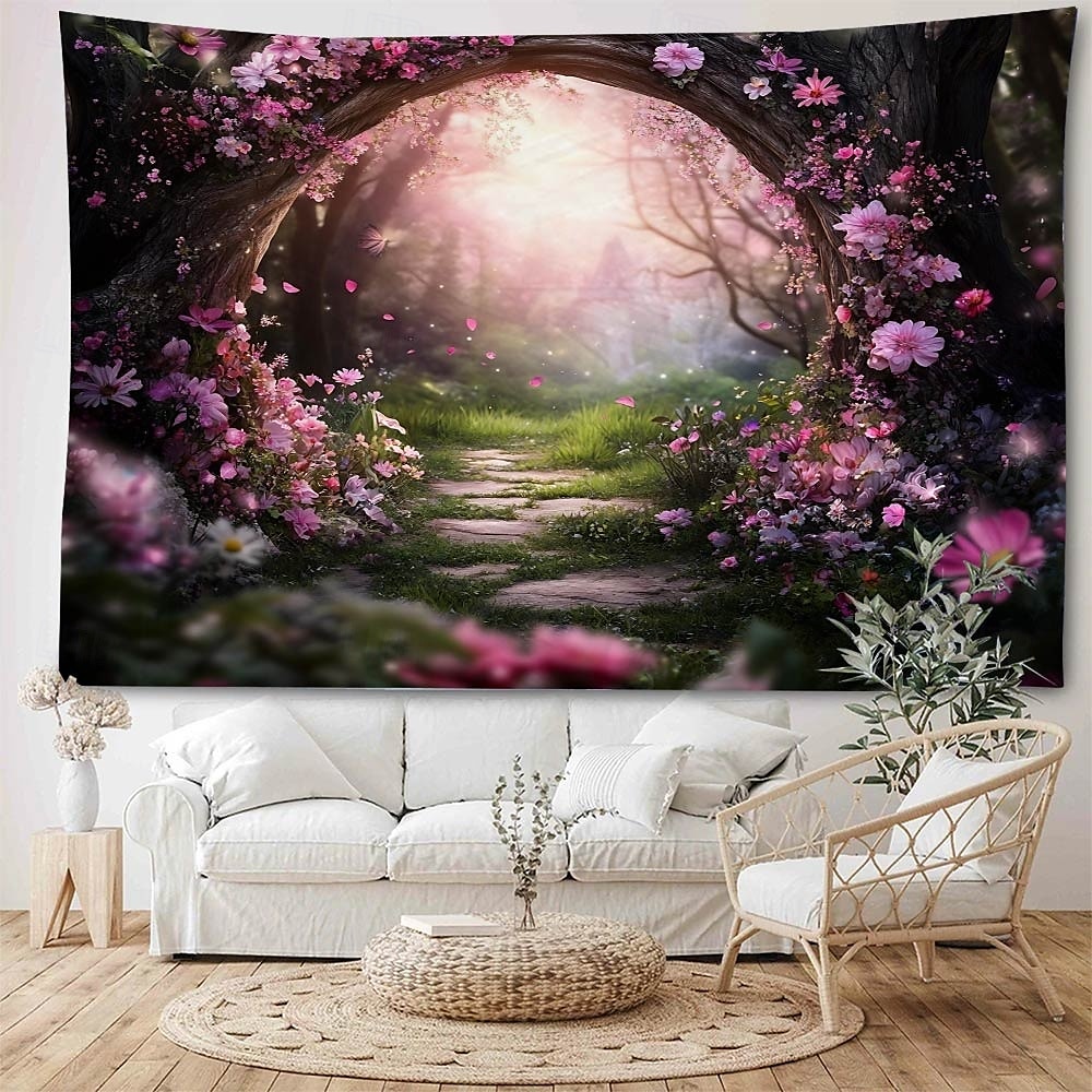 plante blomst innsjø vann bro landskap billedvev veggkunst stor billedvev veggmaleri dekor fotografi bakteppe teppe gardin hjem soverom stue dekorasjon 2025 - $15.99 –P5