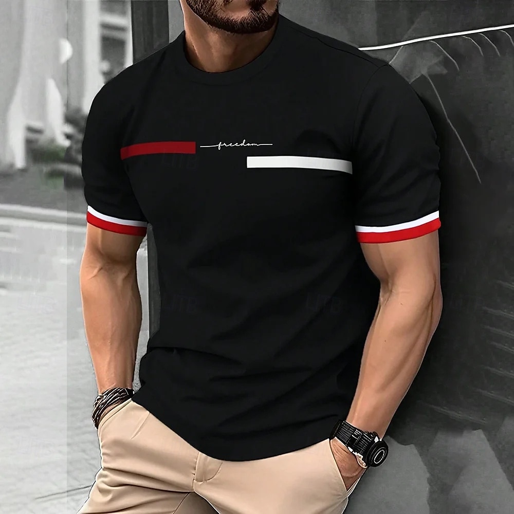 Homme T-shirt Chemise à manches courtes Manche Courte Col Rond Printemps & Automne impression de lettre Mode Designer Imprimé Vacances Rue Sortir Bleu marine Noir Blanche T-shirt haut de gamme pour de 2025 ? $11.99 –P6