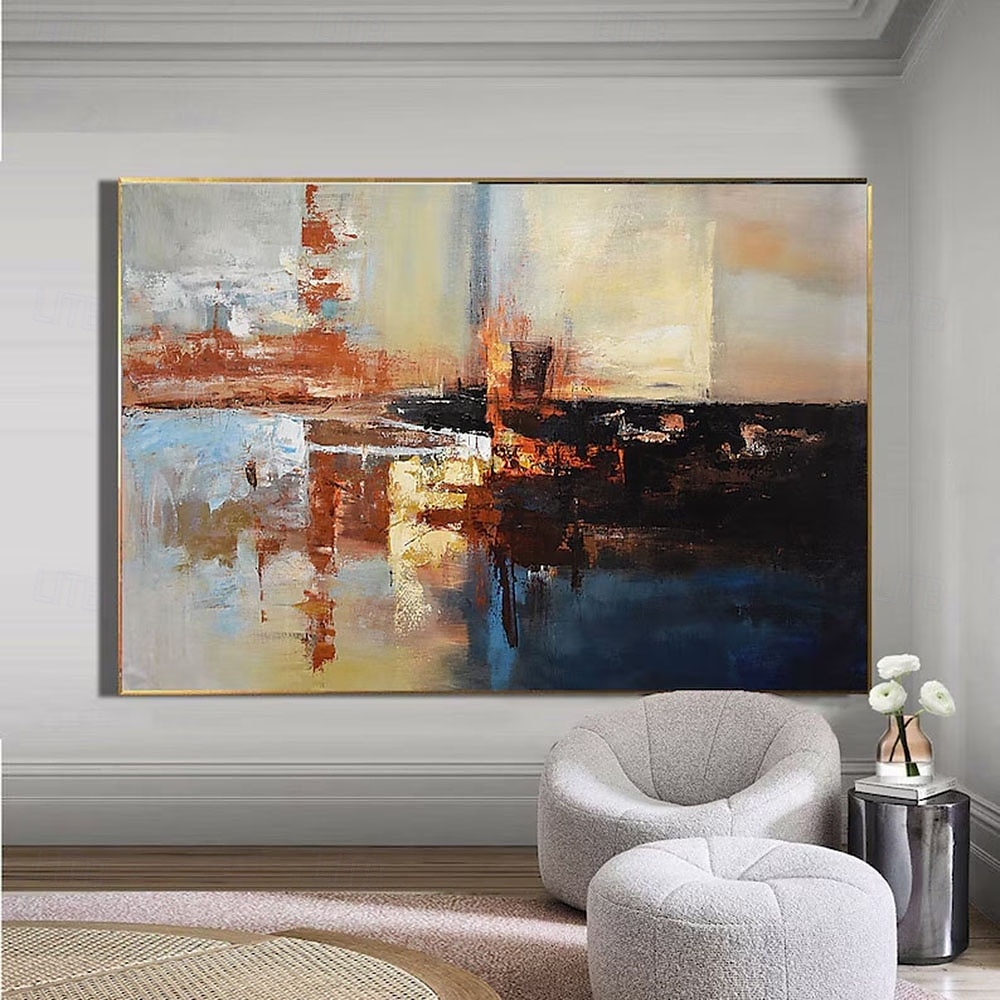 Handmade Thick texture  Oil Paintings On Canvas Wall Art Decoration Modern Abstract Tree Picture For Home Decor modern Painting Abstract Landscape painting 2025 - $116.99 –P2