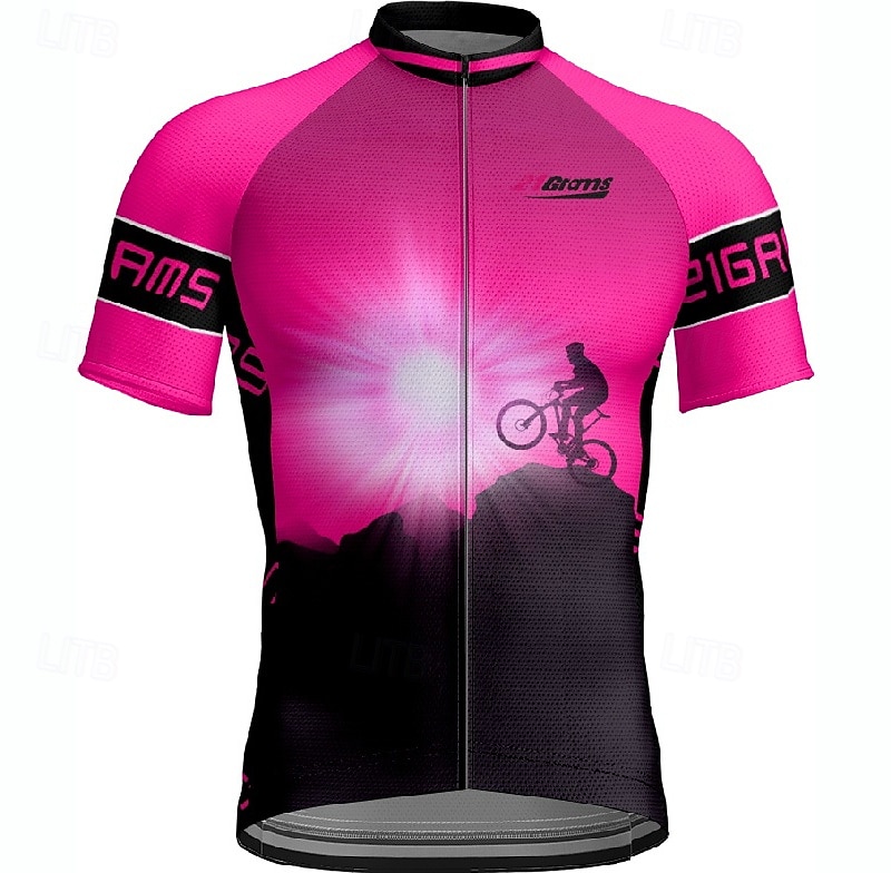 Men's Cycling Jersey Short Sleeve Bike Tee Tshirt Jersey with 3 Rear Pockets Mountain Bike MTB Breathable Quick Dry Anatomic Design Wicking Wine Red Yellow Red Sports Clothing Apparel 2025 - $28.99 –P2