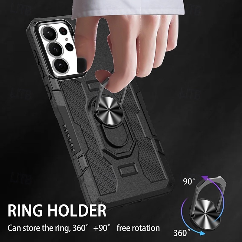 Phone Case For Samsung Galaxy S24 S23 S22 S21 Ultra Plus A55 A35 A25 A15 5G A34 A54 A73 A53 A33 A23 A13 A72 A52 A32 A22 A12 Back Cover Ring Holder Magnetic Shockproof Retro PC 2025 - $17.99 –P4