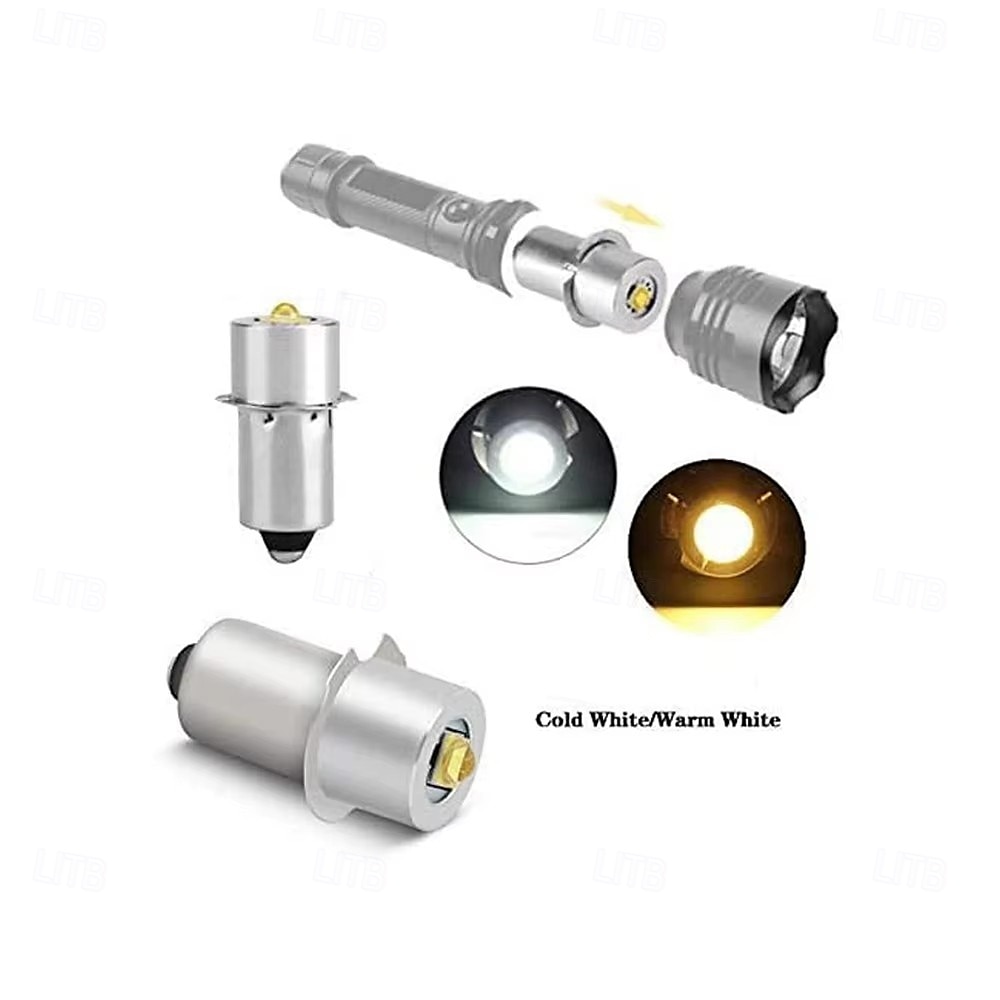 2025年 6 個 懐中電灯 LED 電球 照明光源 P13.5S BA9S E10 LED 電球 3W プラグインライト 高輝度小型電球 3V 6V 12V 24V 1 LED ビーズ 3535 温白色 白  コレクション – $34.99 –P3