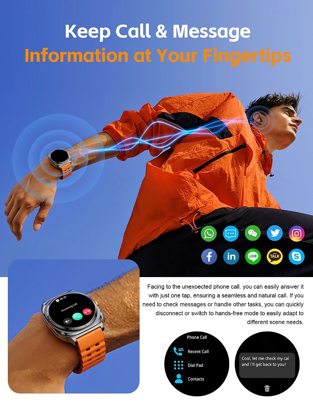 696 GT98 Smart Watch 1.53 inch Smartwatch Fitness Running Watch Bluetooth Pedometer Call Reminder Sleep Tracker Compatible with Android iOS Women Men Hands-Free Calls Message Reminder IPX-0 46mm 2025 - $93.99 –P7
