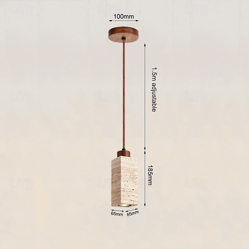 18 cm Design de Lanterne Suspendue Formes Géométriques Suspension Pierre Style Artistique Style Formel Le style rétro ancien Traditionnel / Classique 110-120V 220-240V de 2025 ? $102.99 –P5