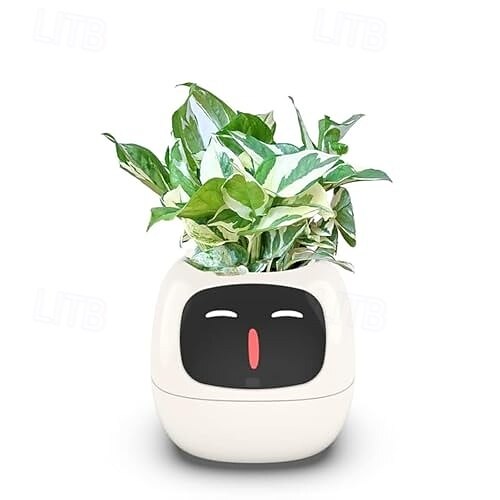 1 PCS Smart Flowerpots, Smart Pet Planter, Ai Planter, Intelligent Flowerpots, Multiple Expressions, 7 Smart Sensors, and Ai Chips Make Raising Plants Easy and Fun for Living Room, Plant-Free 2025 - $184.99 –P3