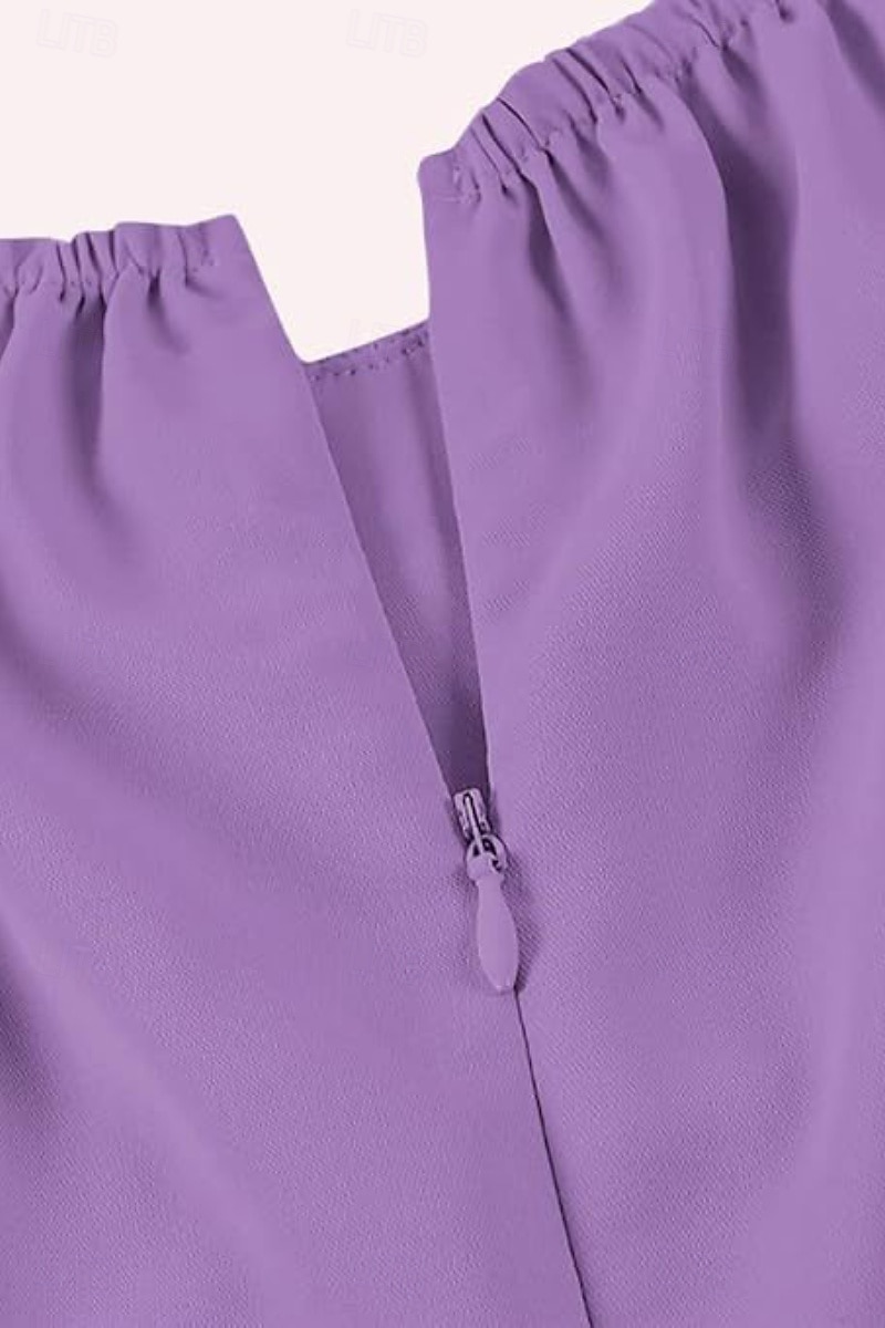Női Midi ruha Pamut vászon ruha Divat Alap Modern Napi Szabadság Alkalmi Normál Sima Rövid ujjú Aszimmetrikus Világoszöld Tengerészkék Bíbor Barna Nyár 2025 - $25.99 –P6