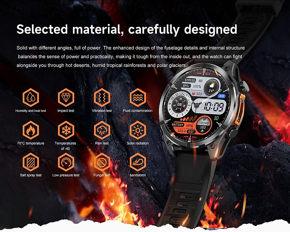 iMosi HD300 Smart Watch 1.43 inch Smartwatch Fitness Running Watch Bluetooth Pedometer Call Reminder Sleep Tracker Compatible with Android iOS Women Men Hands-Free Calls Waterproof Media Control IP68 2025 - $67.99 –P5