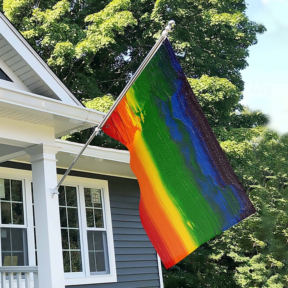 2025年 6月プライド月間 LGBTQ LGBT プライドフラッグ レインボー ハッピープライド屋外装飾 屋内用 グロメット付き 家庭 庭装飾 休日バナーサイン  コレクション – $10.49 –P13