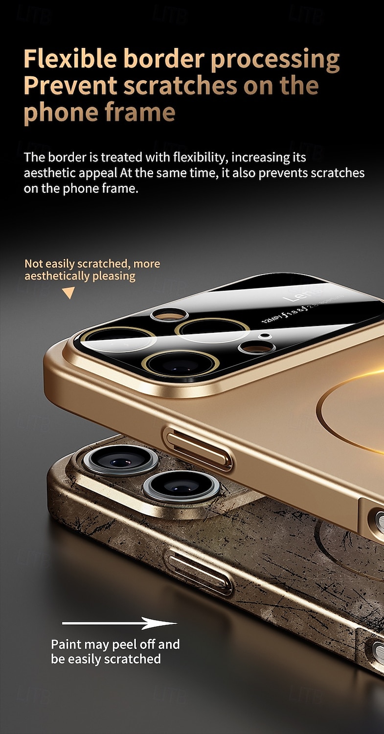телефон Кейс для Назначение iPhone 17 Pro Max 17 Air i16 15 14 Pro Max Plus 15 14 Pro Max 13 12 Pro Max Кейс на заднюю панель Магнитный Поддержка беспроводной зарядки Защита от удара Ретро ПК 2025 - $11.99 –P11