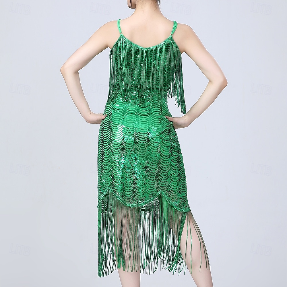 Latijnse dans Kleding Kwastje Pure Kleur Gesplitst Dames Prestatie Opleiding Mouwloos Hoog Polyester tafzijde 2025 - $37.99 –P5