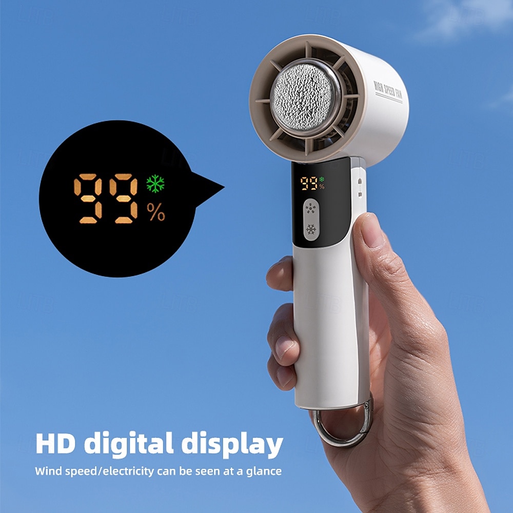 Portable Ice Cooling Fan with Cold Compress, Digital Display, 100-Speed Adjustable, USB Rechargeable 2025 - $29.99 –P10