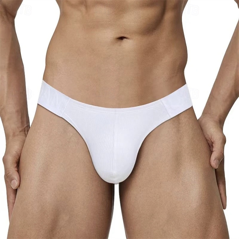 Herren 1 Stück Basic Slips Slip Patchwork Polyester Atmungsaktiv Weich Bequem Einfach Mittlere Hüfthöhe Schwarz Weiß 2025 - $10.49 –P1