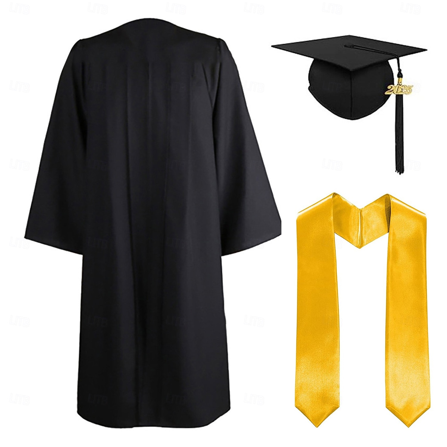 Graduation Cap and Gown 2025 Set with Tassel Graduation Stoles for High School College Bachelor 2025 - $28.99 –P16