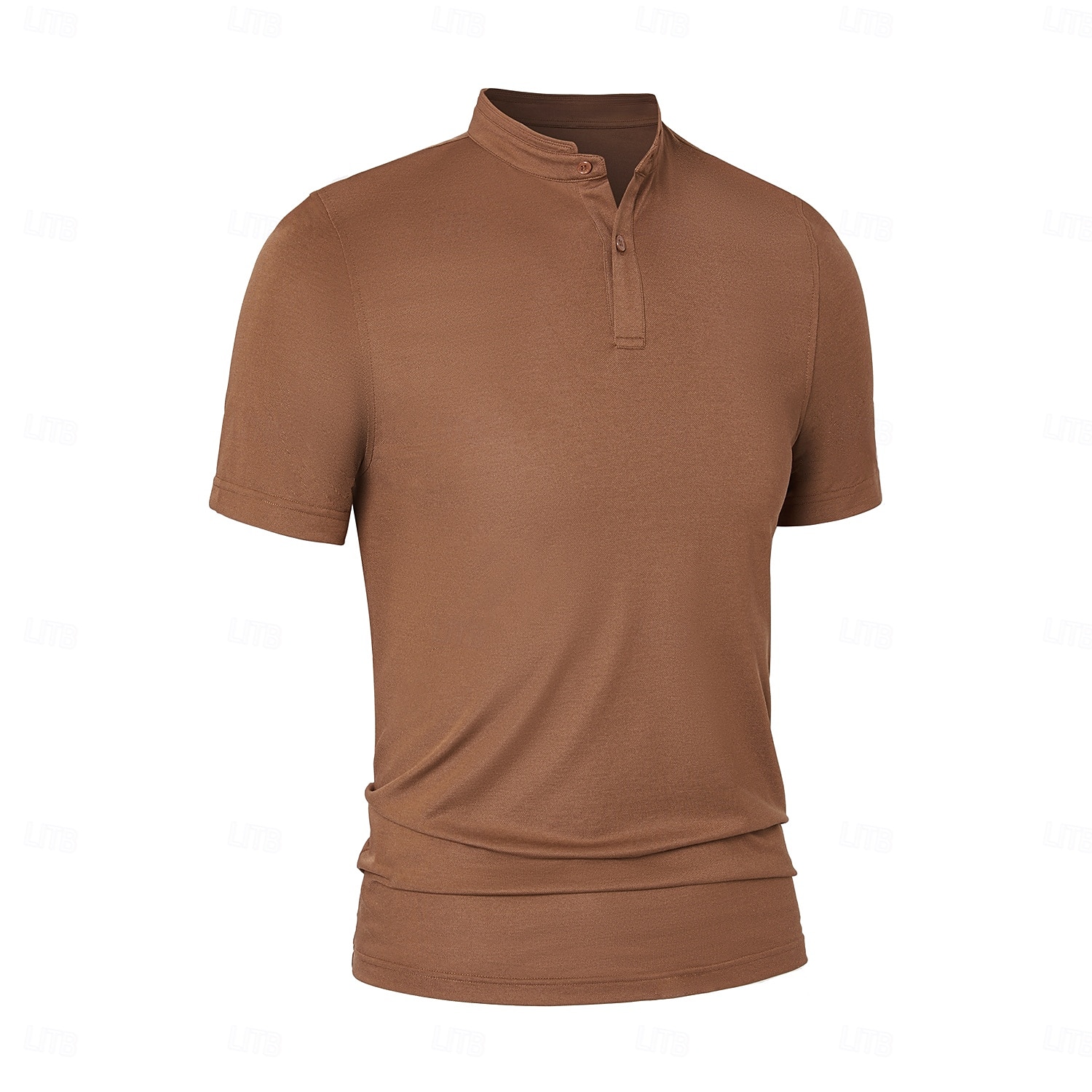 heren polo trui van zijde katoenmix, formeel werk, geribbelde kraag, korte mouwen, effen kleur, overhemd, zomer, donkergrijs, zwart, wit, kaki, grijs 2025 - $32.99 –P4