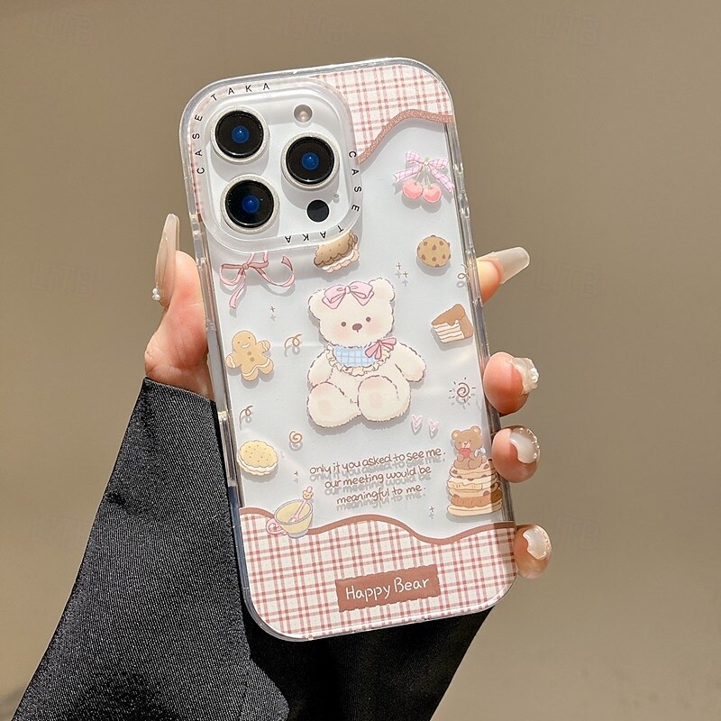puhelin Etui Käyttötarkoitus iPhone 16 15 14 Pro Max iPhone 16e iPhone 13 Takakuori Iskunkestävä Piirretty TPU Akryyli 2025 - $12.99 –P3