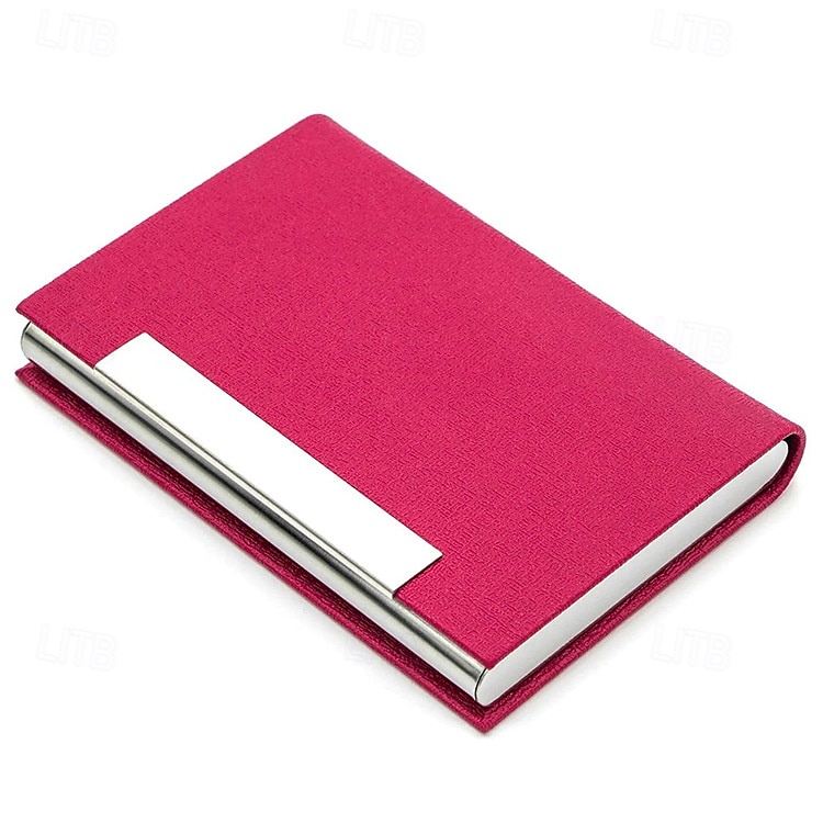 Business Card Holder/ Case Professional PU Leather & Stainless Steel Multi Wallet Credit Card ID Case/Holder 2025 - $9.99 –P7
