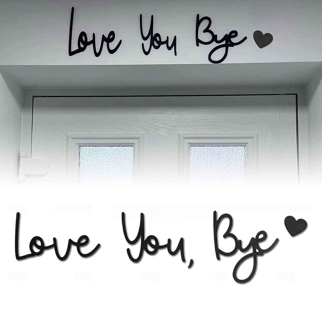 Panneau d'amour au-dessus de la décoration de la porte, panneau décoratif en bois pour porte, maison, fenêtres et murs, cadeau de Noël, de Saint-Valentin, de mariage, de Thanksgiving de 2026 ? $11.99 –P8