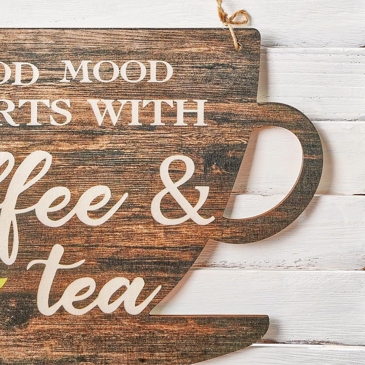 dřevěná závěsná cedule na šálek kávy a čaje – lehká nástěnná dekorace, útulná vnitřní dřevěná cedule pro domácí, kavárnu, bar, obchod a restauraci 2026 - $7.49 –P6