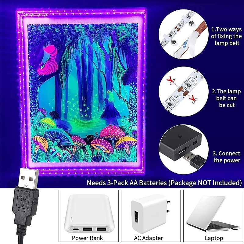 LED Strip Lights 0.5m 1m 2m 2.5m 3m 4m 5m Strips String Lights 30/60/120/150/180/240/300 LEDs 1PC 5 V USB Powered Outdoor High Density LED Light Strips Creative String Lights Purple 2025 - $5.49 –P4