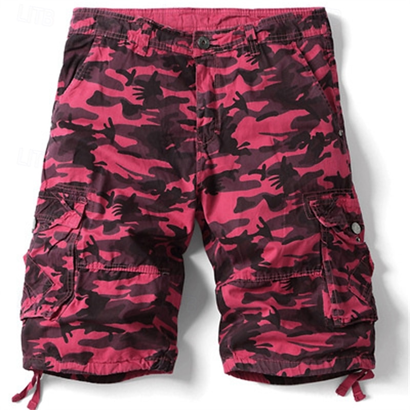 Per uomo Pantaloncini cargo Pantaloncini mimetici Shorts Pantaloncini Estivi Multi-tasche Tasca con Patta Semplice Mimetico Comodità Indossabile Lunghezza al ginocchio All'aperto Sport Quotidiano del 2025 a $27.99 –P10