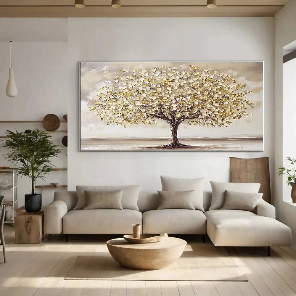 Peinture à l'huile sur toile peinte à la main, paysage, arbres texturés faits à la main en automne, prairie jaune, peinture acrylique, paysage fluvial, art mural, peinture à l'huile pour chambre à de 2025 ? $61.99 –P2